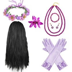 Asha Princess Wish Luxury Party Dress for Girls with Belt - Cosplay & Role Play Outfit (Accs 01)