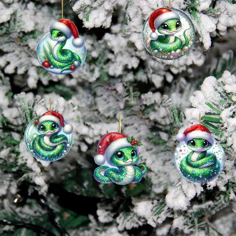 Acrylic Snake Christmas Ornament Set For Home