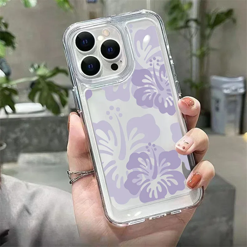 Colorful Hand-Painted Flower Soft Cover Phone Case