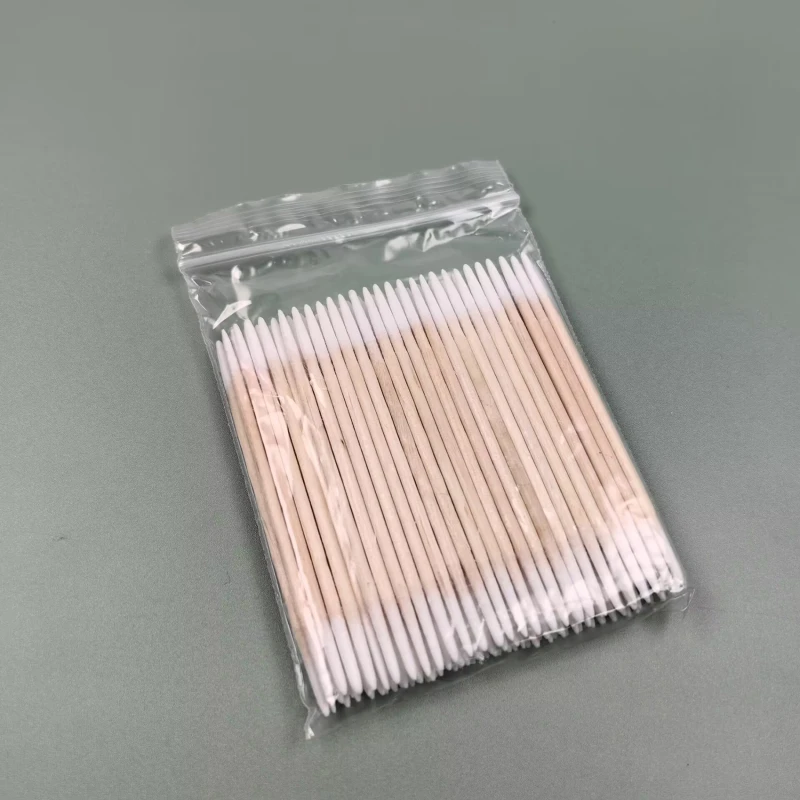 Pointy Tip Cotton Swab for Manicure Nail Art Tool Wooden Tip Stick Long 100/300pcs Tip Semi Permanent Embroidered Cotton Swabs 3