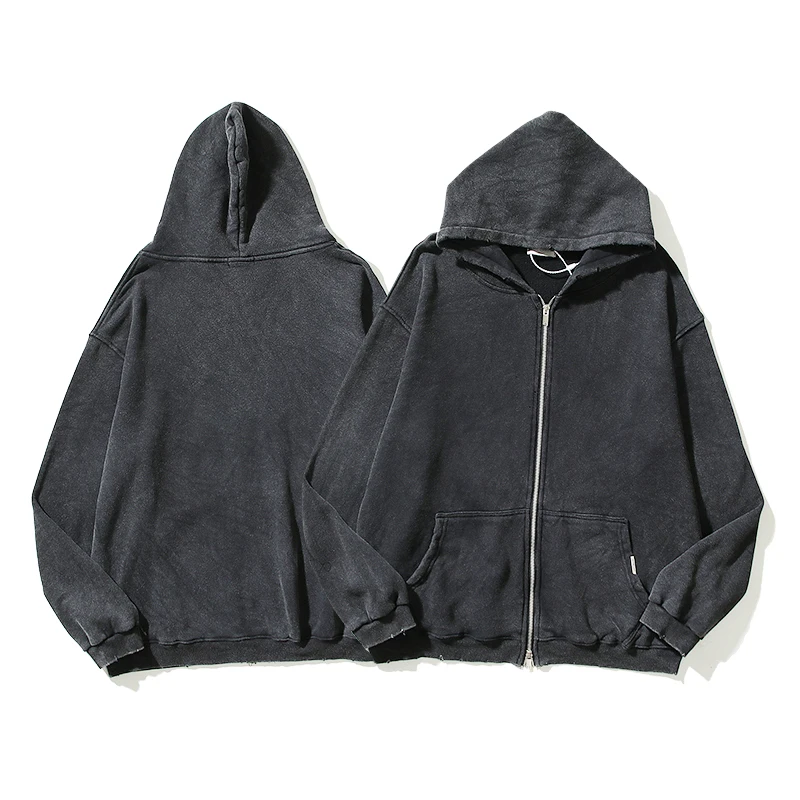 Washed Oversized Zip Hoodie | Blank Oversized Hoodie Men | Oversized Zip  Hoodie Men - Hoodies u0026 Sweatshirts - Aliexpress