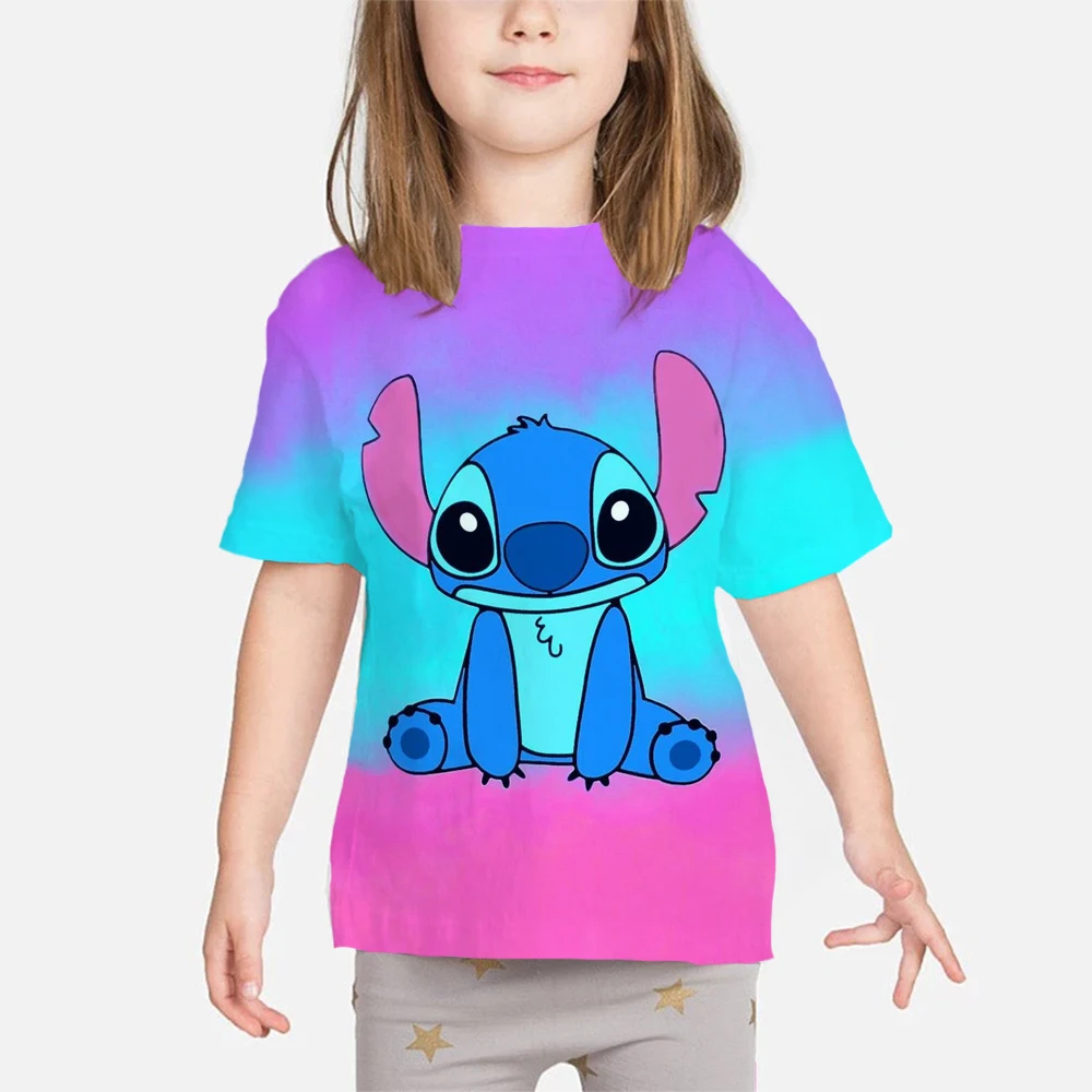 

Stitch Tshirt Kids Clothes Boys Girls Clothing Baby Anime Fashion Summer Children's Cartoon Casual T-shirts Sonic Short Sleeve