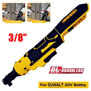 전기 래칫 렌치 무선 드라이버, 3/8 인치 충격 제거 나사 너트 수리 전동 공구, Dewalt 18V 20V 배터리용, 220N.M