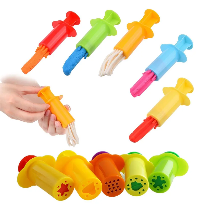 Dough Extruders Plasticine Molds Children DIY Handcraft Toys Accessories Multiple Shapes Model Play Dough Tools Kit Kids Gifts