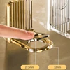 Light Luxury Shower Gel Bottle Rack Adjustable Shampoo Bottle Holder Hand Soap Dispenser Hook Wall Mounted Free Punching 4