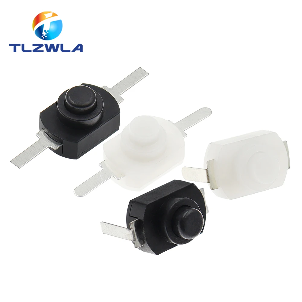 10PCS 12*8MM DC 30V 1A On Off Mini interruttore a pulsante per torcia  elettrica 1208YD autobloccante - AliExpress