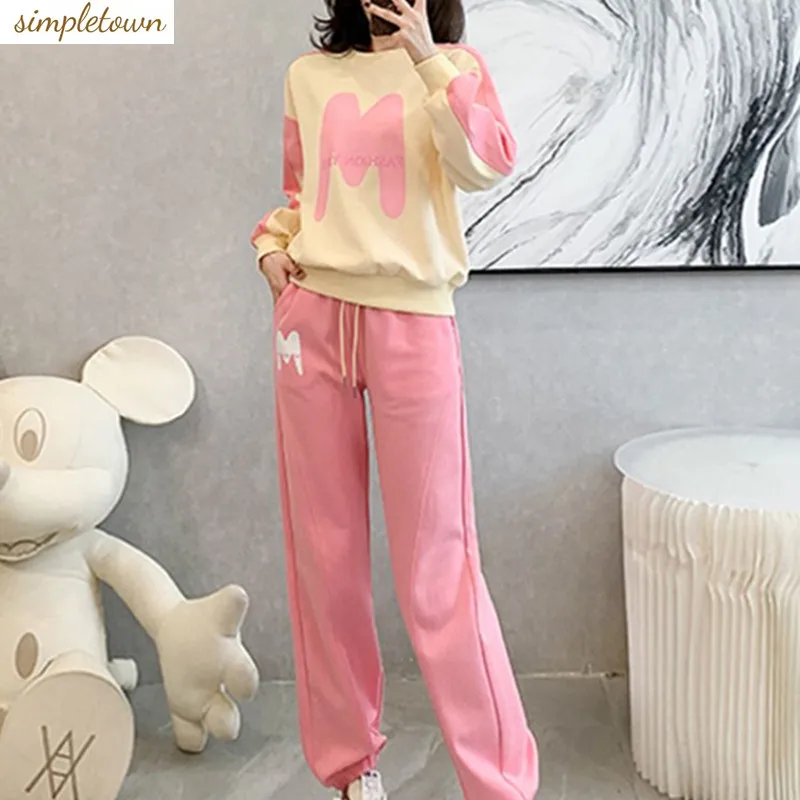 2024 Autumn/Winter Korean Edition New Fashion Casual Sports Set Women's High End Loose and Slim Two Piece Set