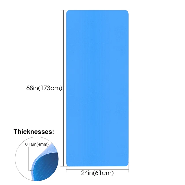 4mm Yoga Mat Anti-skid Sports Fitness Mat Thick EVA Comfort Foam Yoga Mat For Exercise Yoga and Pilates Gymnastics Mat 2