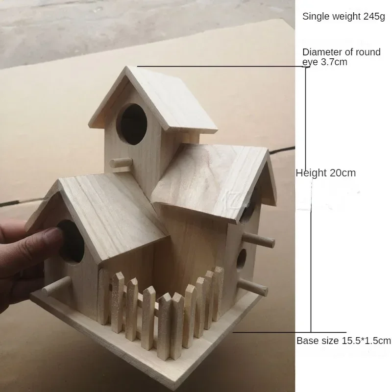 Decoration Eaves Bird House Spot Wooden Hanging Decorations New House Design Creative Bird's Nest Breeding Box