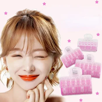 플라스틱 자체 접착 헤어 컬링 미용 도구, 여성용 헤어 롤러 앞머리 롤, 레이지 컬, 헤어 스타일링 도구, 3 개/로트