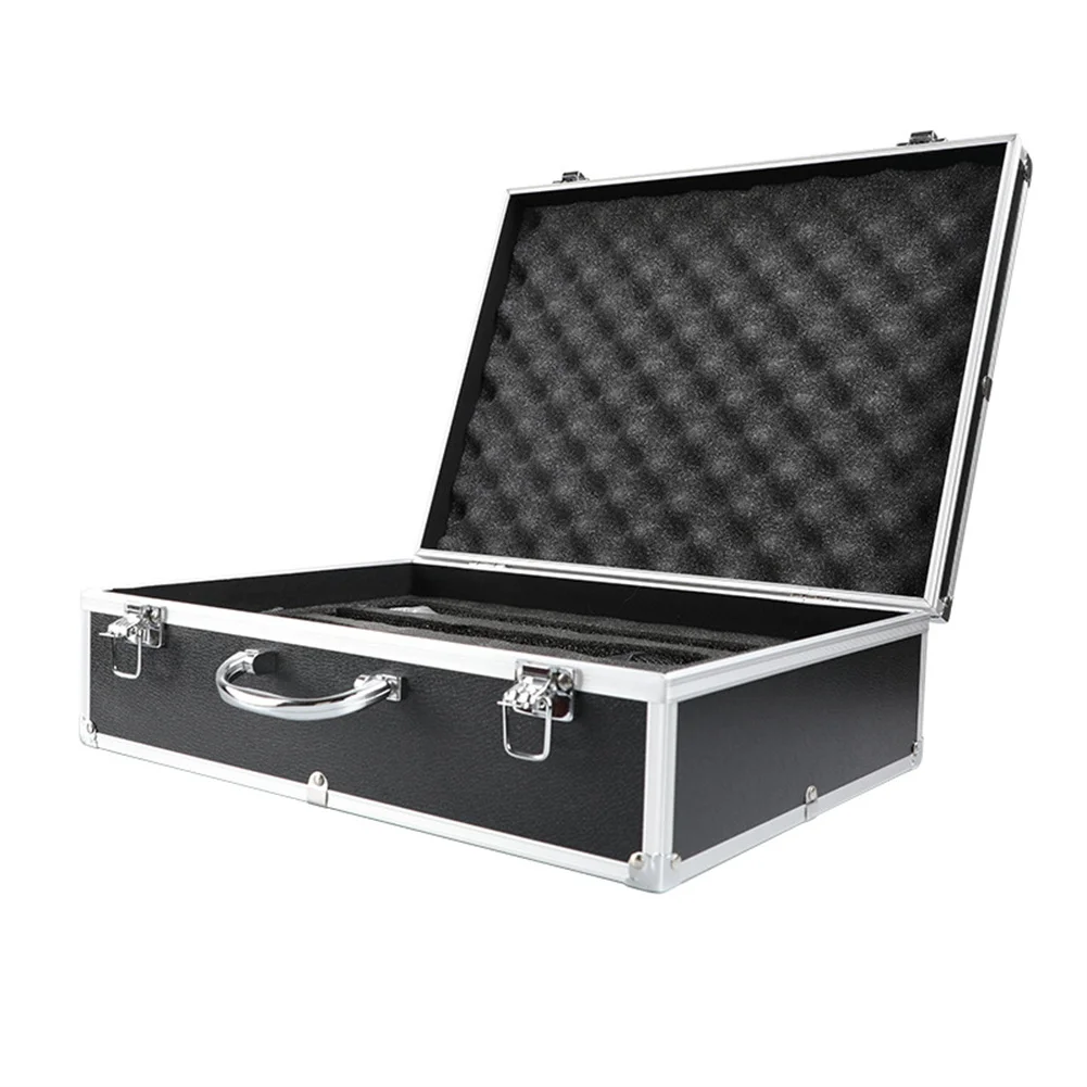 

Microphone Carrying Storage Case Professional Shakeproof Safe Hard Shell Storage Cases Karaoke Mic Bag With Inner Divider