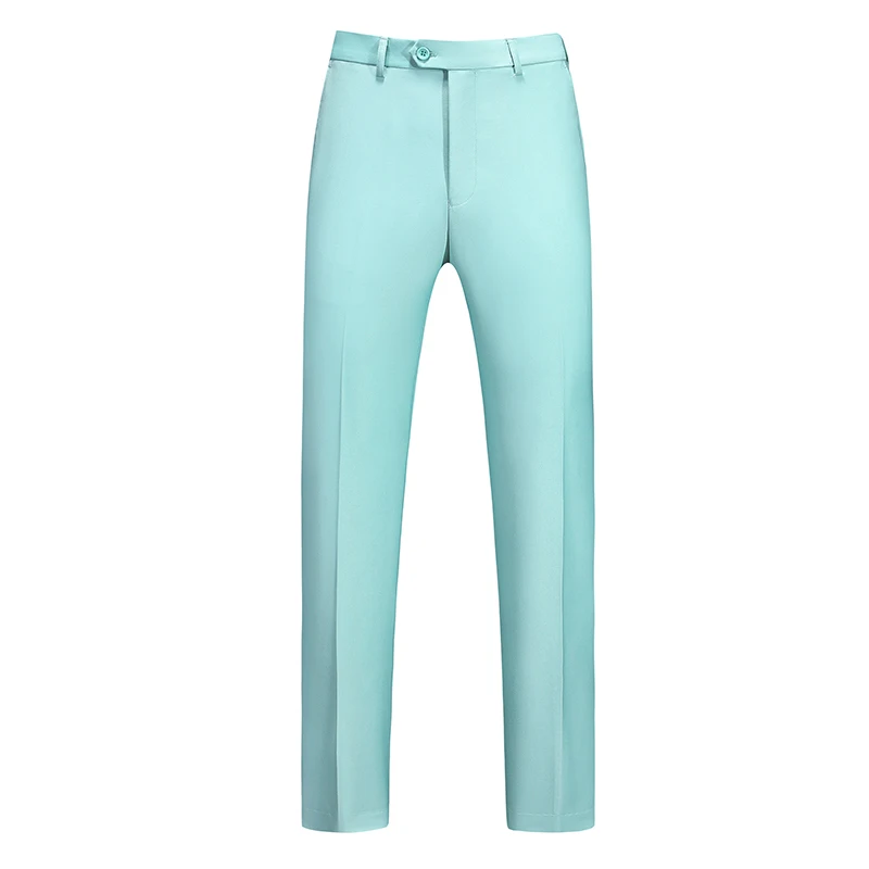 

Men's Classic Fit Flat Front Dress Trousers No Iron Casual Suit Pants