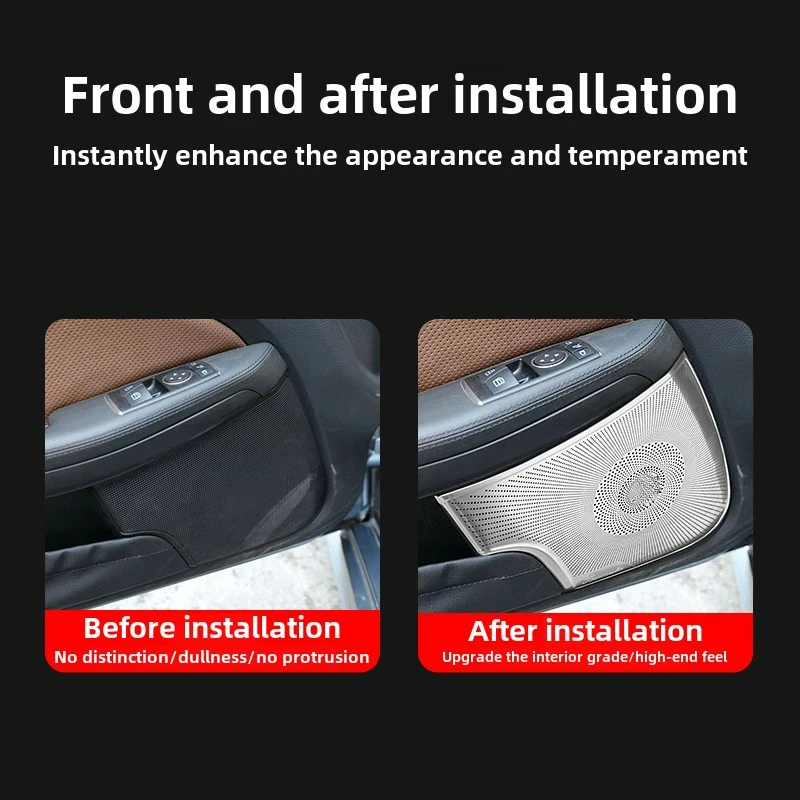 메르세데스-벤츠 2011-2012 R172 SLK200 2016-2019 W197 SLC300 260 인테리어 수정 도어 스피커 메쉬 커버
