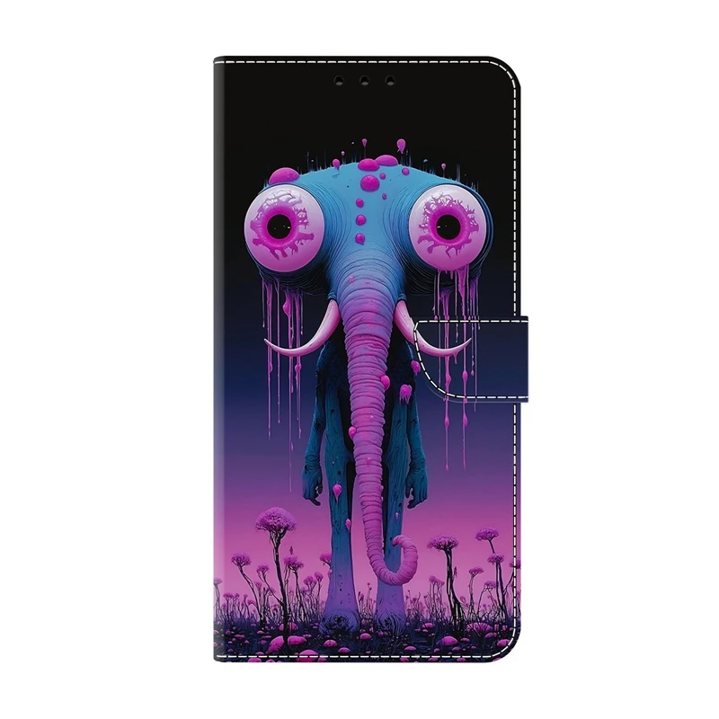Colorful Painted Pattern Flip Phone Case - Protective Cover