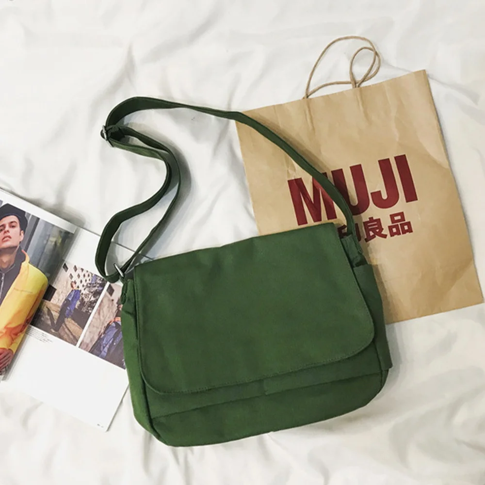 Fashion Women Messenger Bags Canvas Samurai Printed Shoulder Bags for Youth Casual Ladies Handbags Large Capacity Crossbody Bag