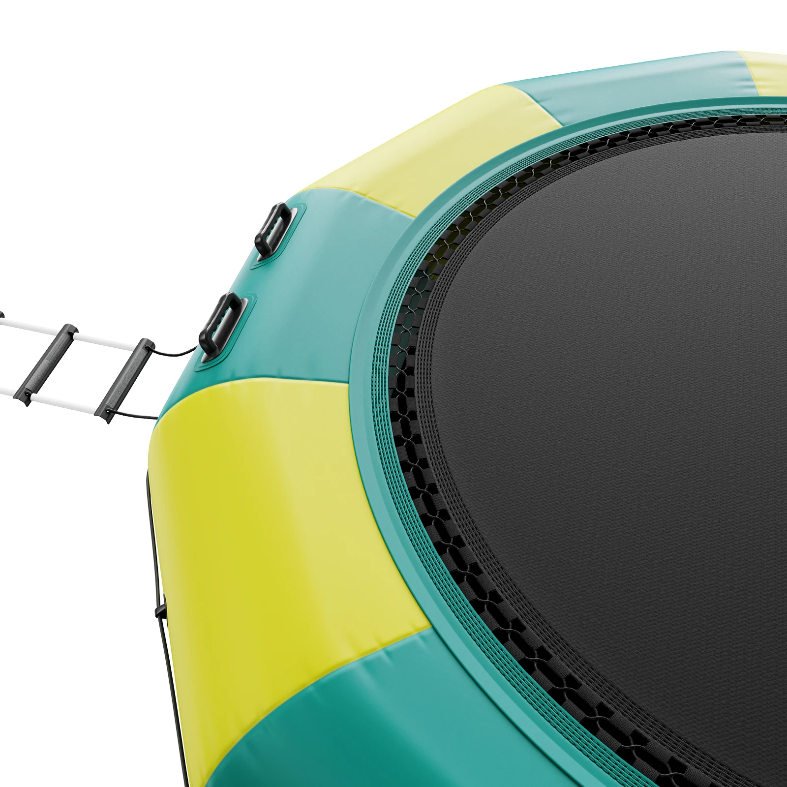 Inflatable Water Trampoline with Slide and Ladder for Kids