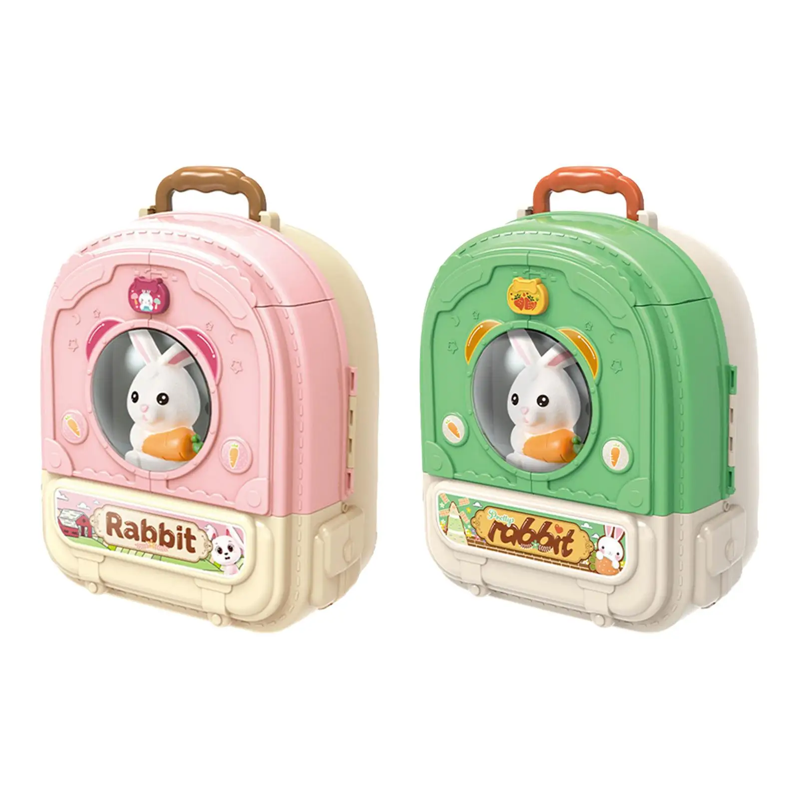 

Pet Care Playset with Backpack Animals Cartoon Pet Toy for Gathering Party