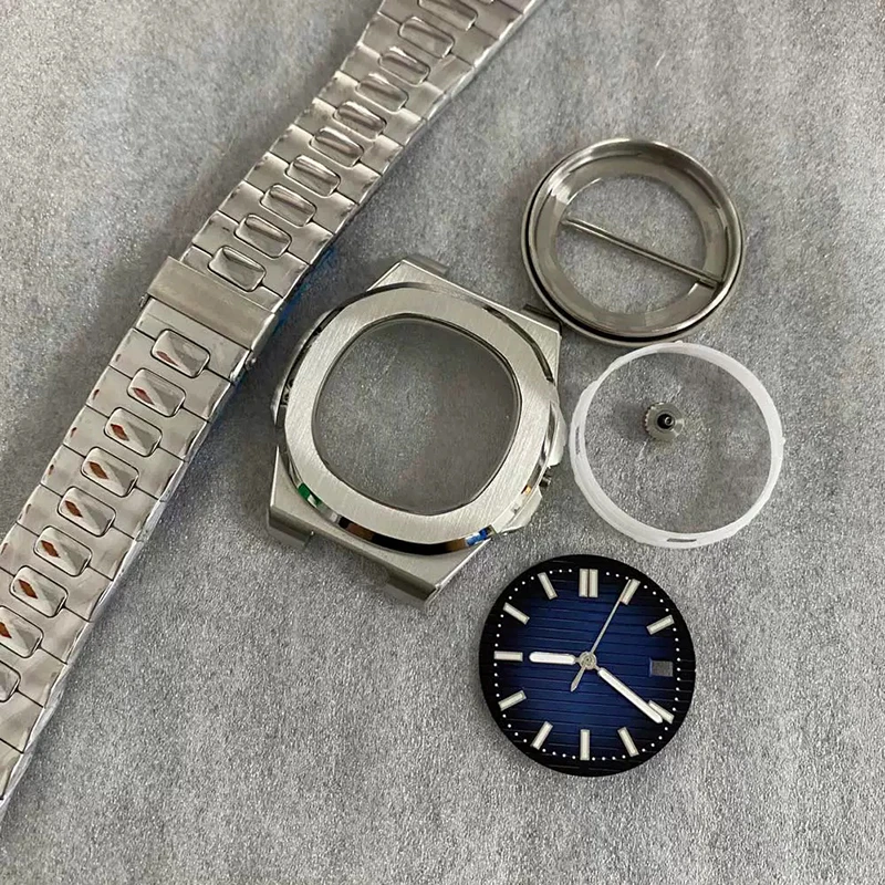 41 mm silbernes Uhrengehäuse aus 316L-Edelstahl + Armband + Zifferblatt. Metallfutter. Material passend für 30,5 mm Zifferblatt. Wasserdichte Passform. NH35/NH36-Uhrwerk – Detail 6