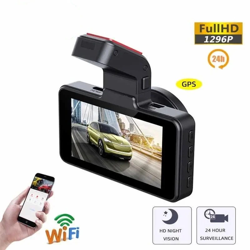 Xiaomi Mijia Dash Cam Car Dvr Hd 1296P Camera Dual Lens Videoregistratore Black Box Cycle Dashcam Gps Integrato Con Wifi G-Sensor
