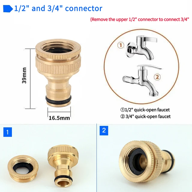 Kerti Tömlő Csatlakozók Sárgaréz Csaptelep Adapterek Gyors Csatlakozó Női Szál Vízcsap Mellbimbó Adapter Kert Öntözőszerelvények - Image 5