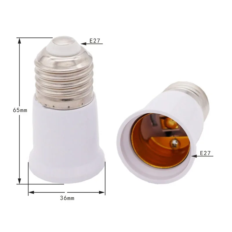 Lamp Holder Converter 65mm E27-E27 Extended Adapter E27 to E27 Conversion