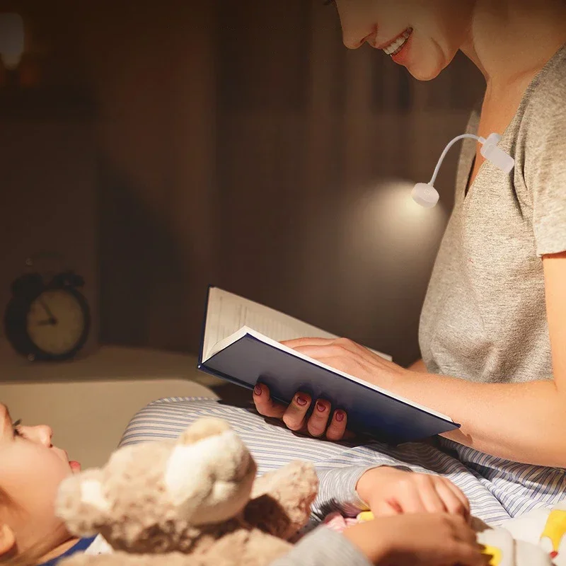 Portable LED Book Lamp Reading Small Table Lamps Eye Protection 3 Colors for Bedroom Study Bedside Student Book clip Night Light - 4