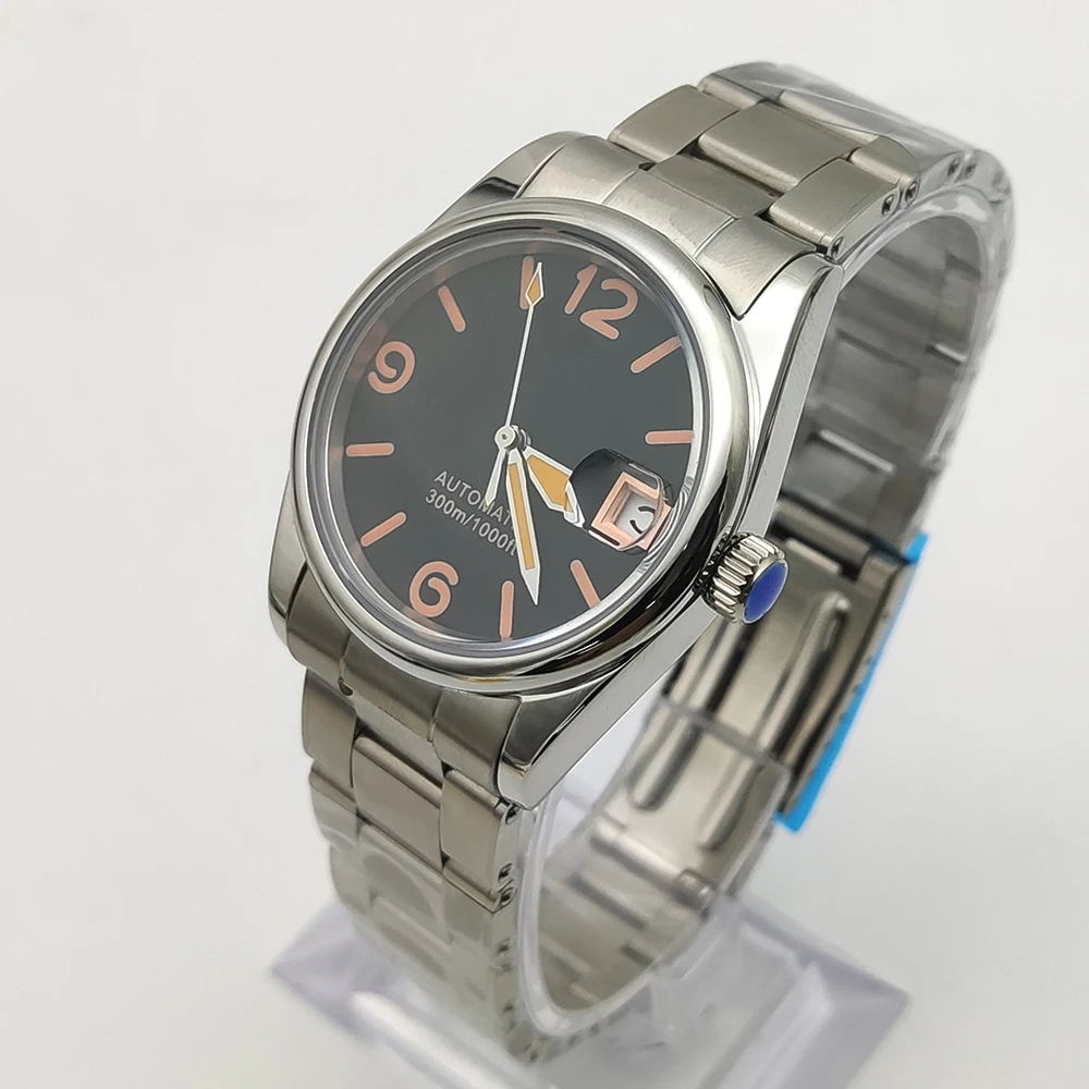 Dress 36mm Men\'s Mechanical Watch Automatic Movement Waterproof Fashion Automatic Men\'s Watch Sapphire Mirror Reno Masculino