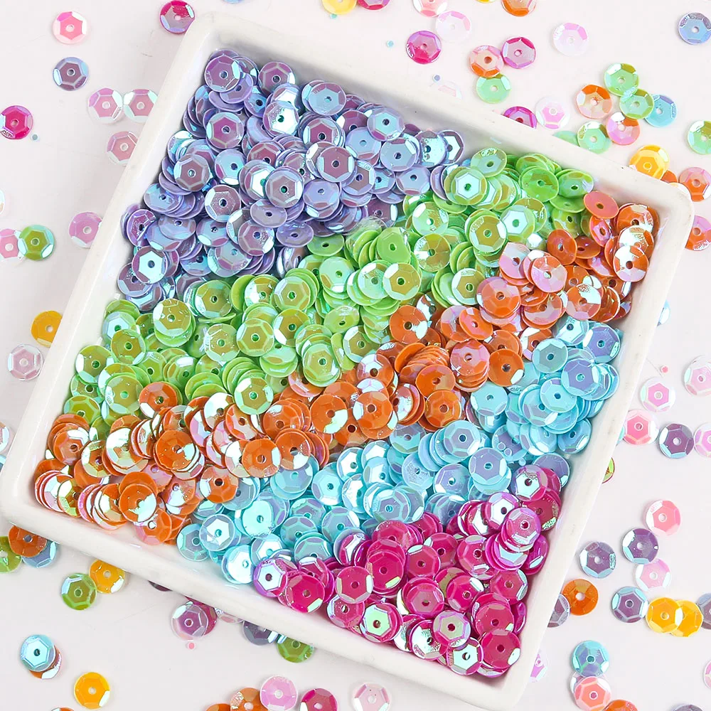 2800 Pcs 10mm Macaron Color Sequins - Large Flat Round Loose Craft Sequins For DIY Projects