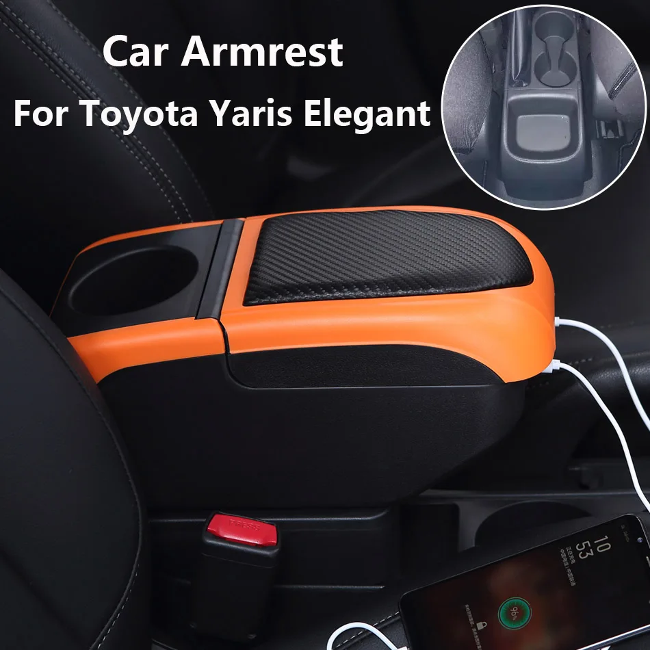 

For Toyota Yaris Armrest box For Toyota Yaris Elegant Car Armrest Storage Box 2021 2022 2023 2024 Retrofit parts Car Accessories