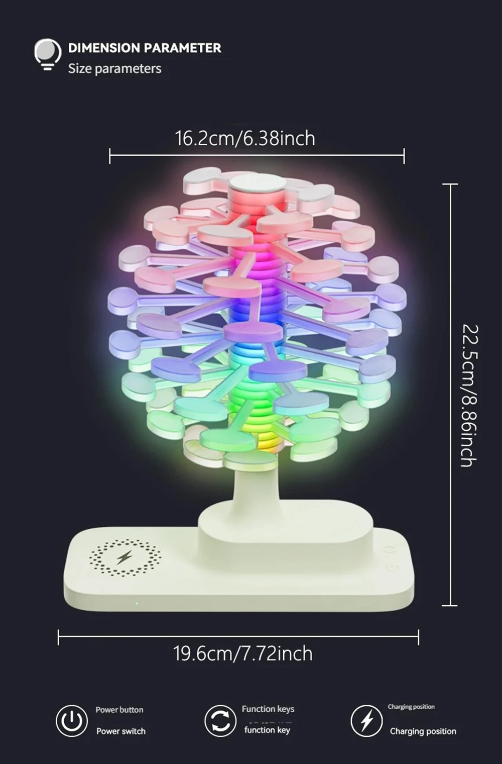 Creative Spiral Tree Night Light