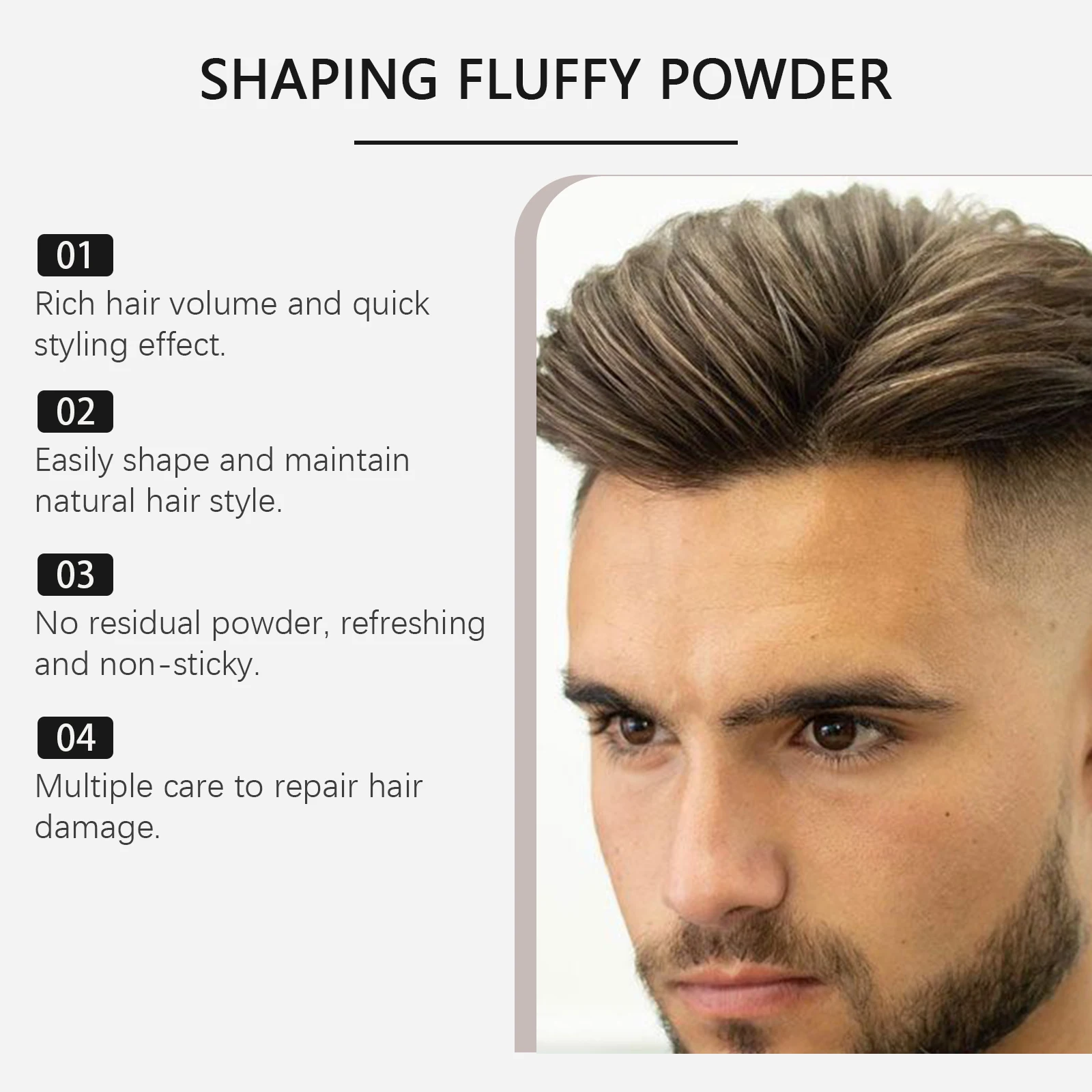 Hair Styling Powder Matte Puff Powder Fluffy Easy To Apply For Lazy People High Skull Top Oil Control Suitable For Men & Women 3