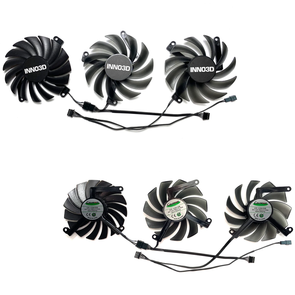 New For INNO3D RTX 4070 GeForce RTX4070 4070ti X3 OC Graphics Card Replacement Fan CF-12910S CF-12915S — view 4