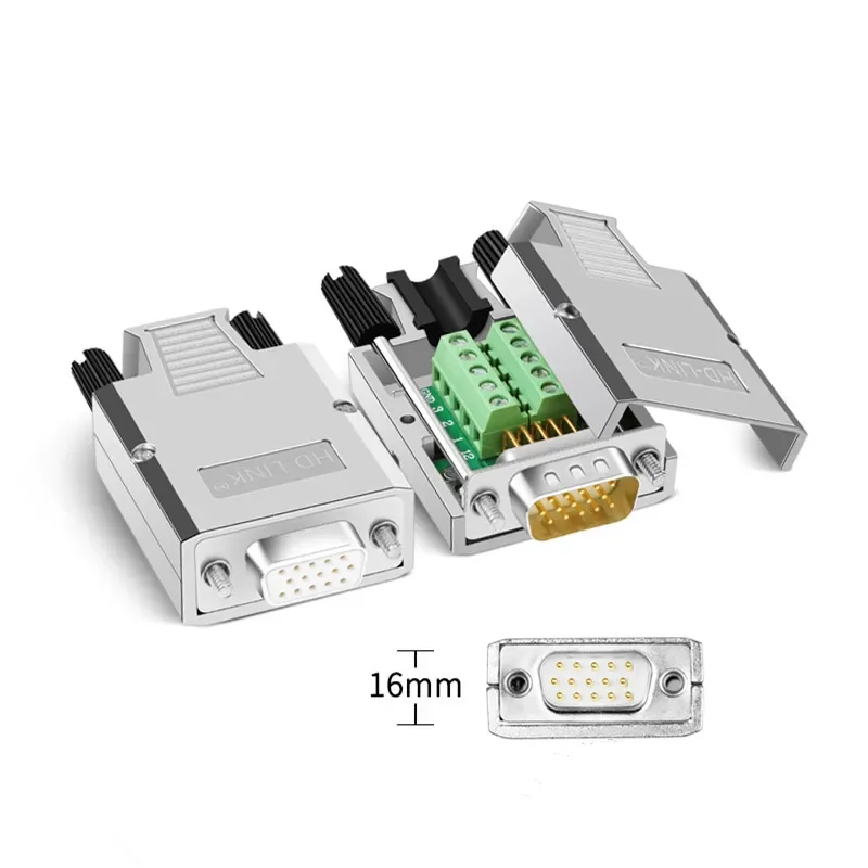 S SIENOC D-Sub DB15 VGA Femmina 3Row 15 pin Plug spina a terminal bordo