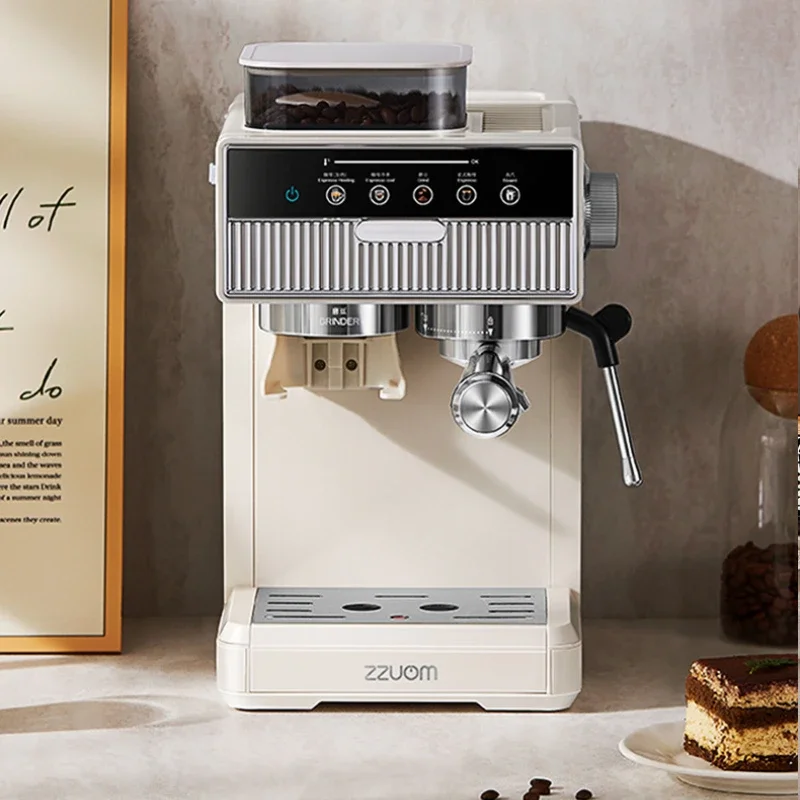 Hot and Cold Double Extraction Espresso Machine Semi-automatic Small Household Milk Coffee Machine Grinding Coffee Machine 5