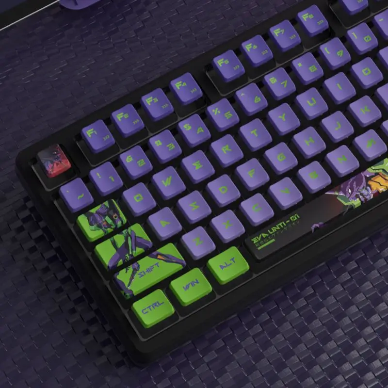 Eva Keycaps para Teclado Mecânico Gaming Backlit Translúcido Dye-sub Pudim Perfil Oem 104 108 75 84 84 87 Layout - Imagem 4