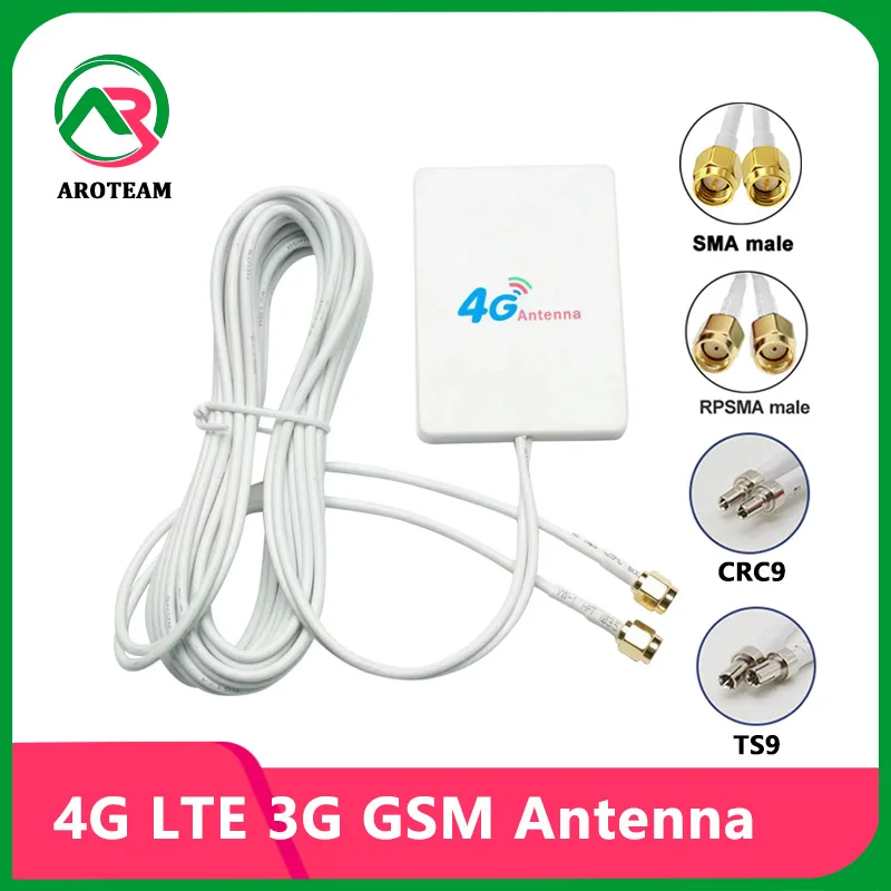 

LTE Antenna 3G 4G TS9 CRC9 SMA Connector 4G LTE Router External Antenna For Huawei 3G 4G LTE Router Modem 2M Cable