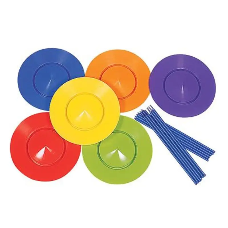 재미있는 저글링 플레이트 스틱 6Pcs 용 곡예 장난감 포커스 발라