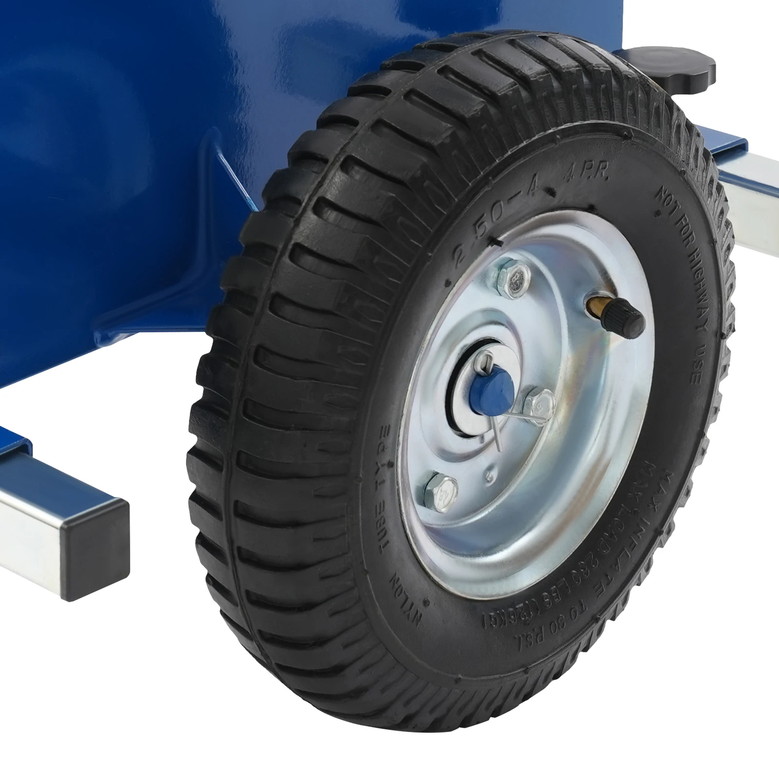 8 Zoll Blauer Schwerlast-Plattenwagen für Trockenbau und Holztüren 1100 LBS Tragfähigkeit Verstellbare Breite mit Vollgummirädern – Detail 12