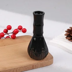 Reusable Traditional Matcha Whisk - Dishwasher Safe Green Tea Mixer & Stirrer Tool (Black)