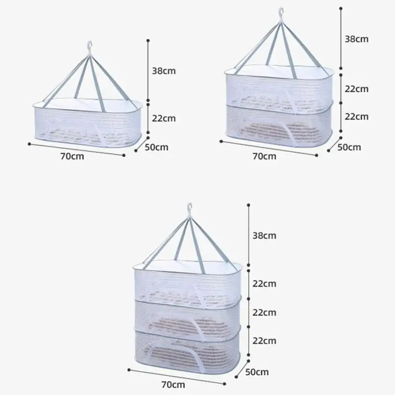 Three-layer Drying Net Anti-mosquito Drying Fish Net Strong and Durable Dry Goods Net Drying Salted Fish Drying Drying Artifact 5