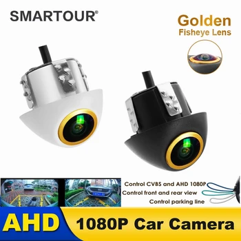 Telecamera Posteriore per Auto SMARTOUR HD 4K, Telecamera Anteriore Compatibile con Uscita AHD CCD 1080P, Adatta a Tutte le Auto, Impermeabile