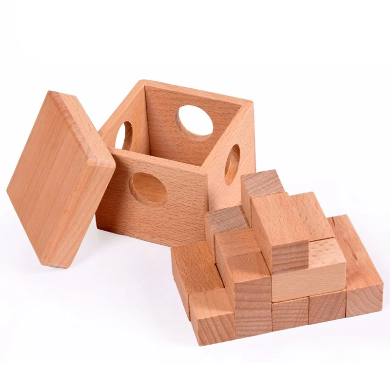 Soma Cube Puzzle Rompicapo in legno Scatola Luban Lock Casse Tete