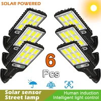 1~6PCS Solar Street Light LED Solar Garden Lamp 3Mode Outdoor Waterproof Motion Sensor Solar Wall Lighting For Patio Garden 1
