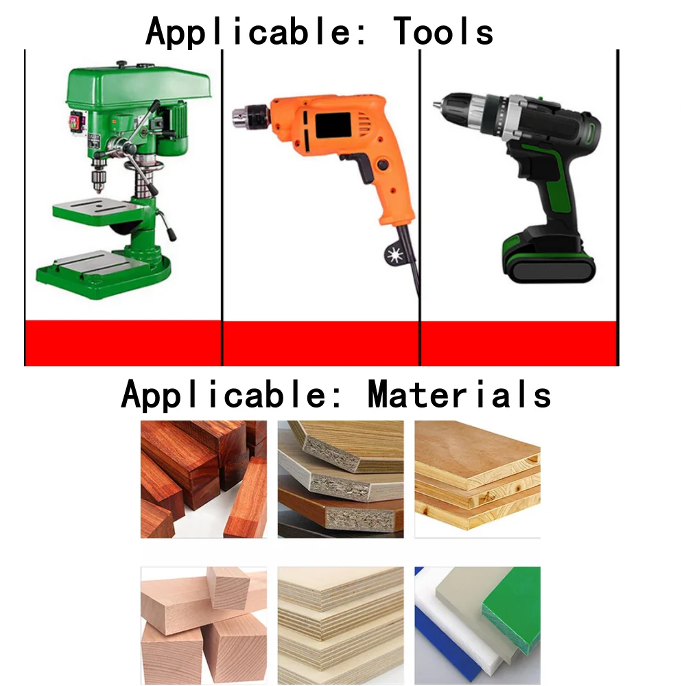 Woodworking Drill Bits 14mm-100mm Forstner Carbon Steel Boring Drill Bits Woodworking Self Centering Hole Saw Tungsten Carbide Wood Cutter Tools Set