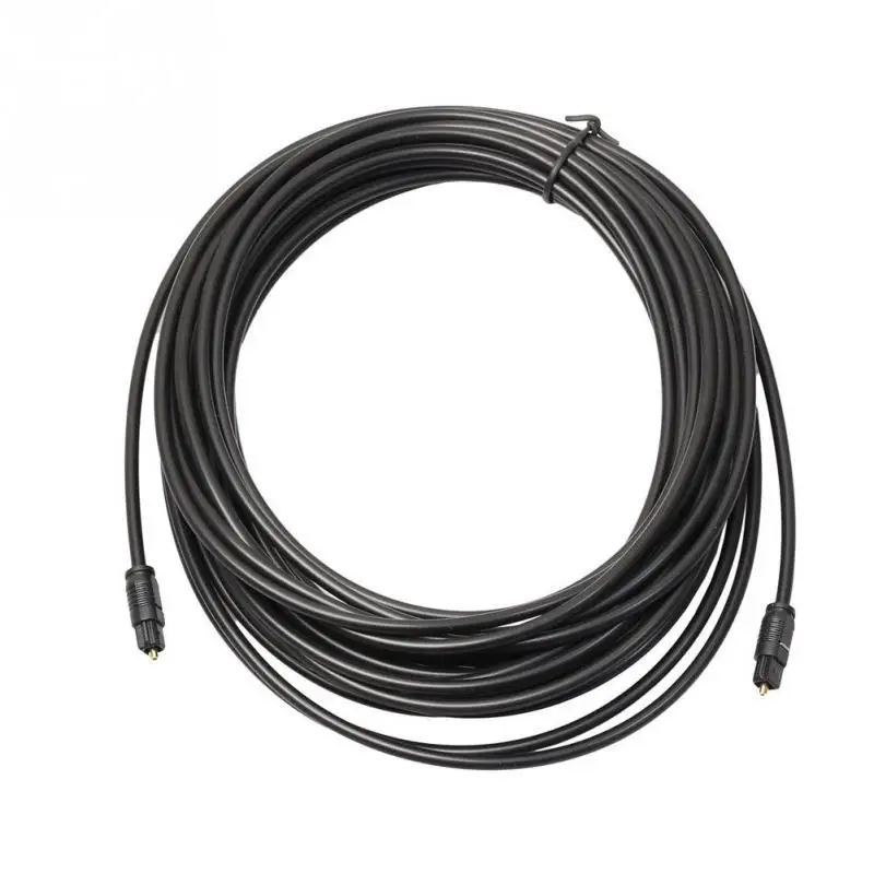 Cable de Audio óptico Digital chapado en oro para Toslink, 1m, 1,5 m, 2m, 3/5m, 10m, 15m, 20m, SPDIF, MD, DVD, chapado en oro, alta calidad