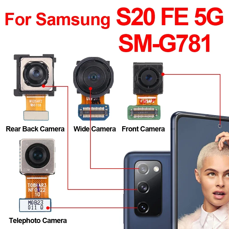 Originale S20 Fe S20Fe 4G 5G Anteriore Posteriore Posteriore Per Samsung Galaxy S20 Fe S20Fe 4G 5G Sostituzione Della Fotocamera Principale