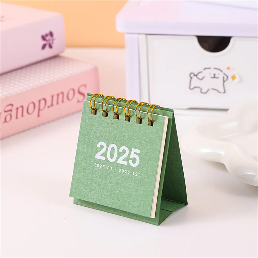 Desk Calendar English Mini Simple Small Pocket Portable Daily Memo Calendar Planner Desktop Decor Office Stationery