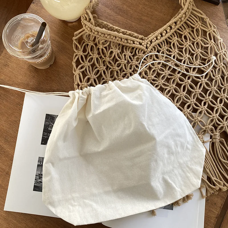 Gusure Women's Bohemian Straw Woven Clutches Bags Fashion Simple Tassel Causal Handbag Summer Beach Crossbody Bag For Ladies