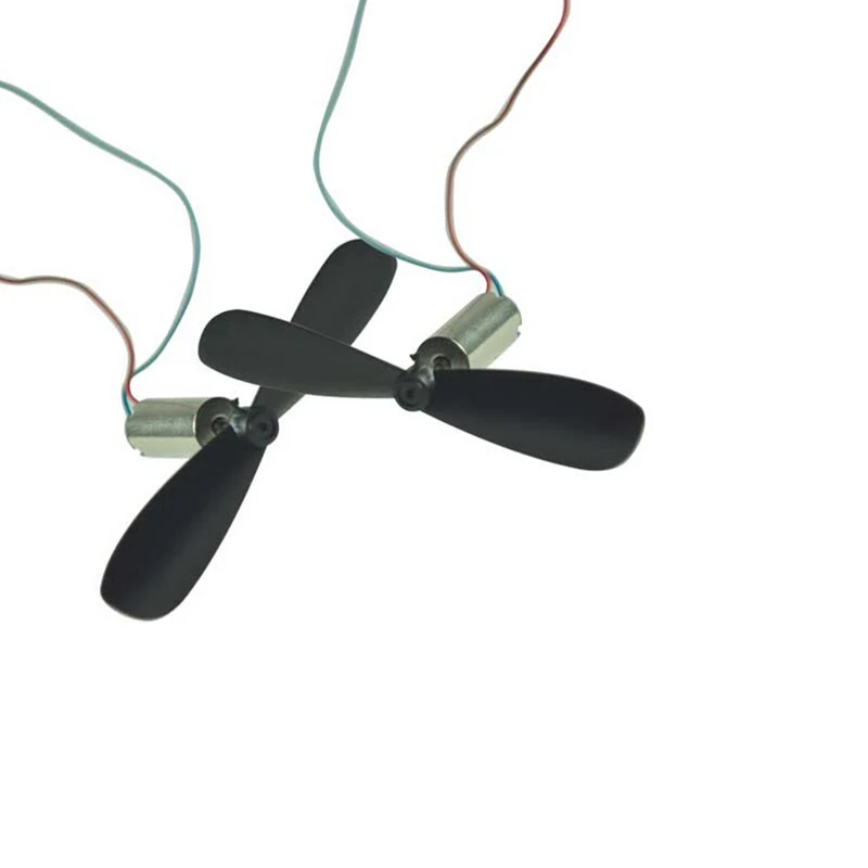 Lot de 2 moteurs sans noyau 3.7V 48000tr/min avec hélice pour avion RC