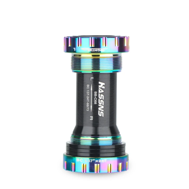 HASSNS Bicycle Bottom Bracket BB52 Hollowtech Bsa 24 BB51 for Mountain Bike Crankset Shaft